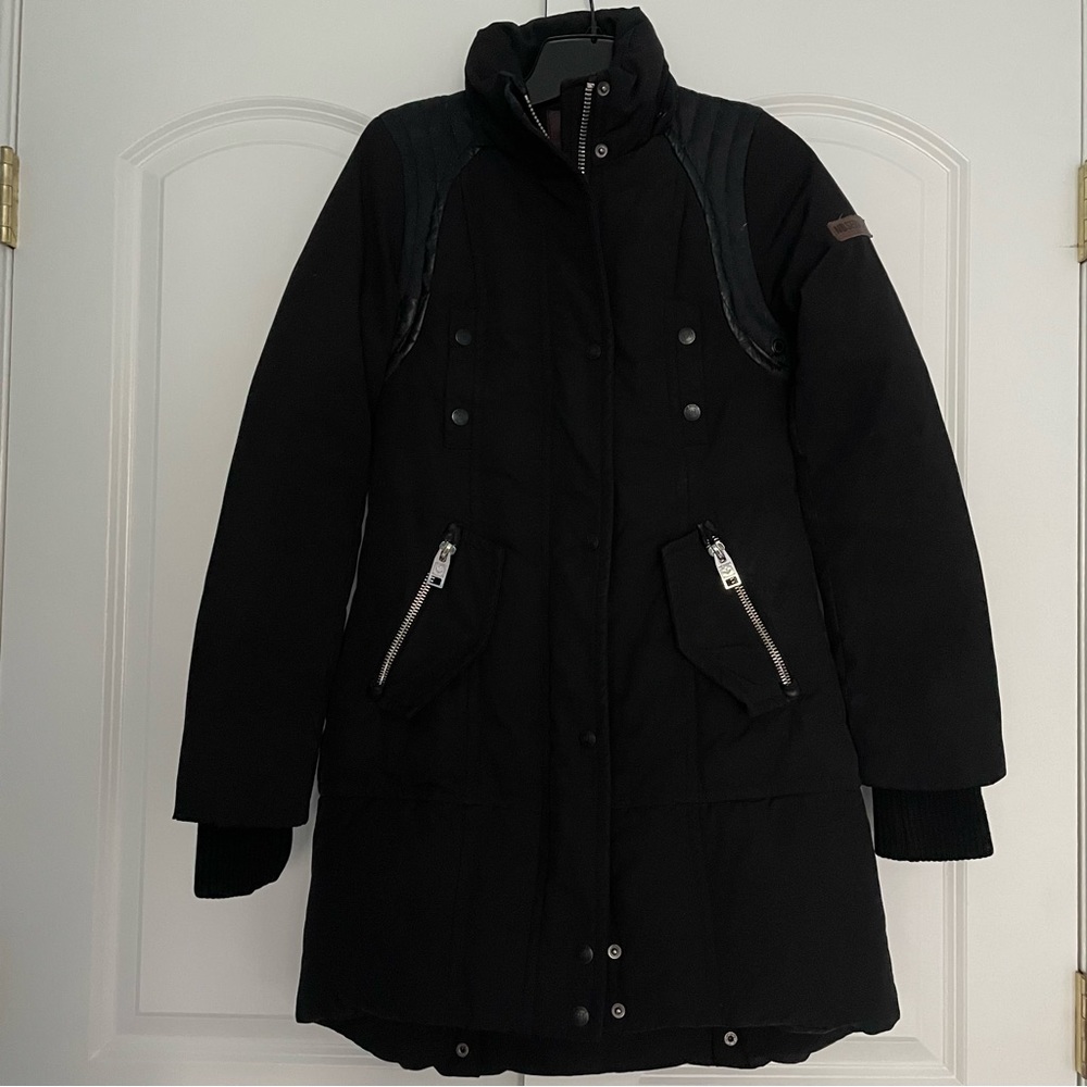 NB series by Nicole Benisti Women Black Winter Parker Coat Jacket Size XS